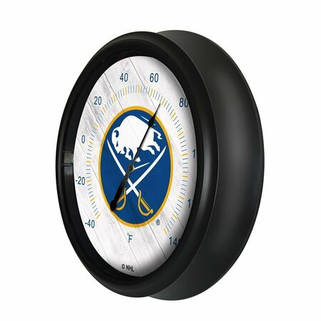 Holland Bar Stool Co Buffalo Sabres Indoor/Outdoor LED Thermometer ODThrm14BK-08BufSab